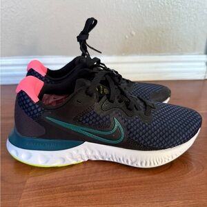 Nike renew Black and Pink Sneakers with Teal Detail